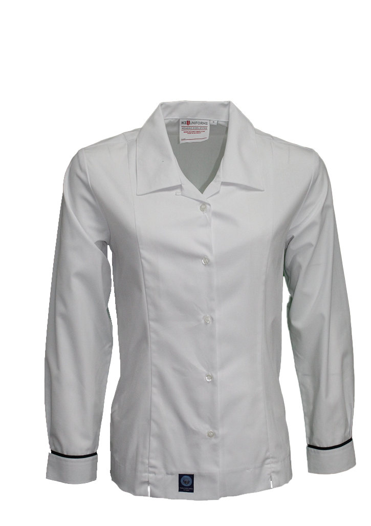 Maniototo Area School Senior LS Blouse White/Navy